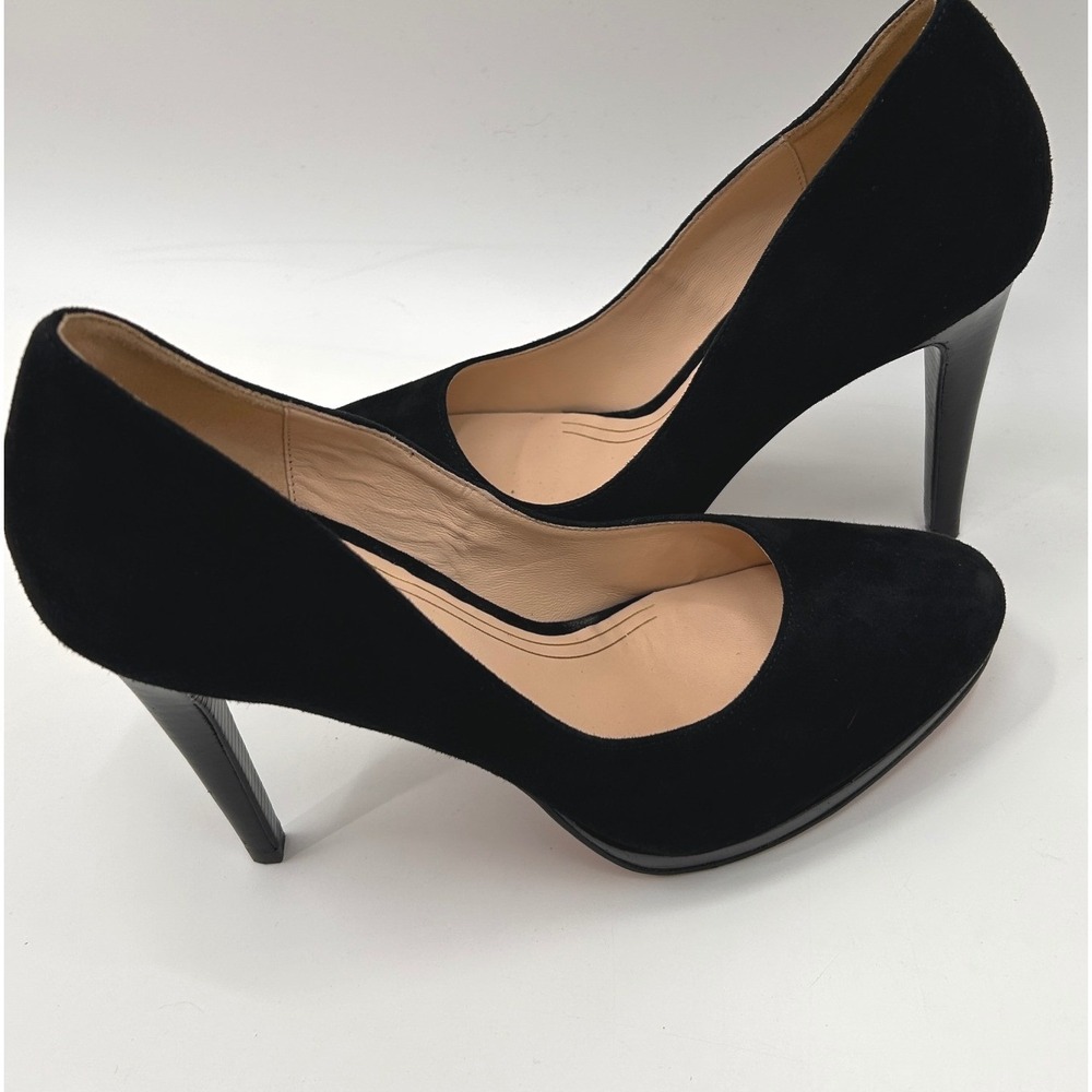 Cole Haan Nike Air Chelsea Black Suede Platform Pumps Heels Womens Size 9B - Picture 2 of 13
